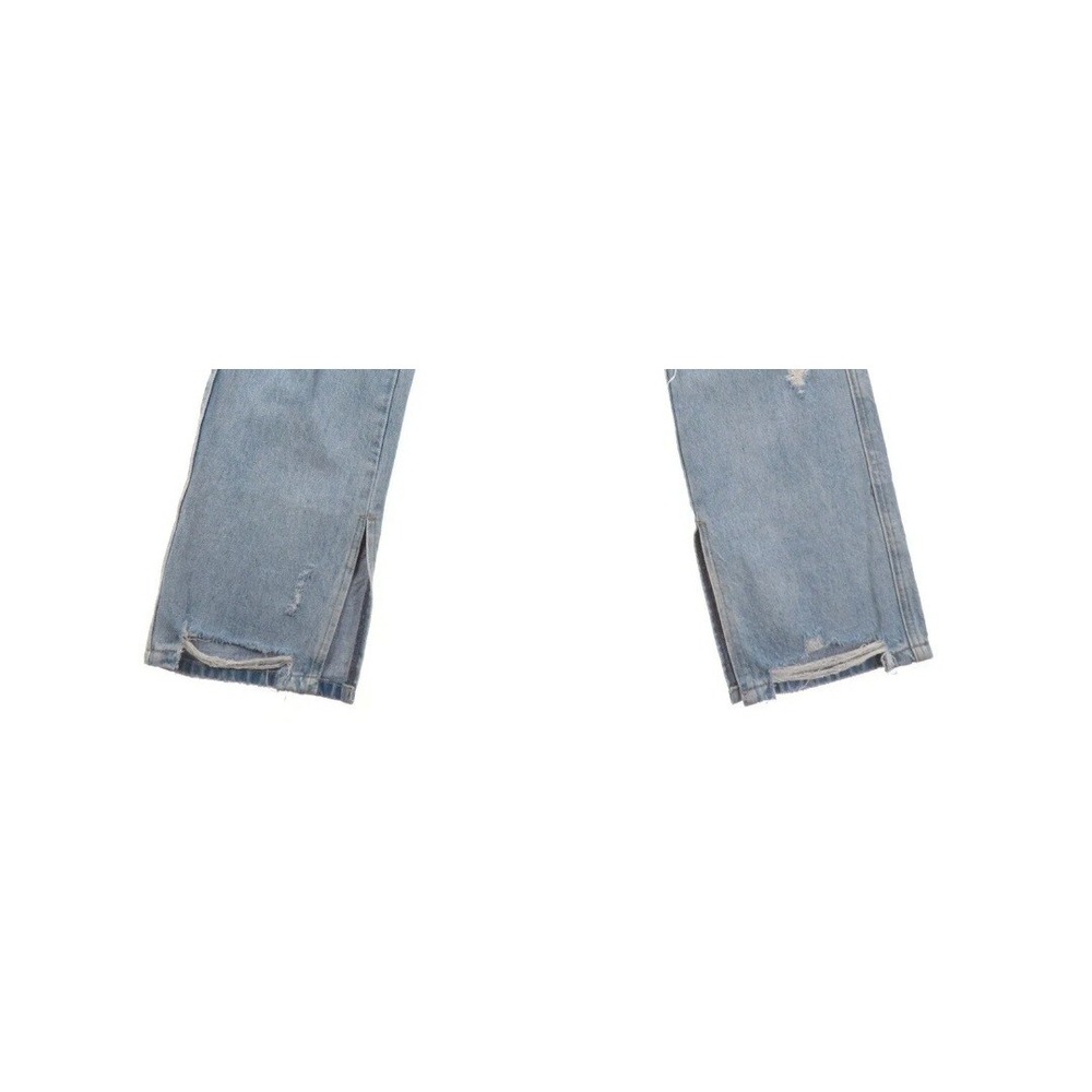 Vervet Straight Split Hem Blue Jeans Womens Size 29 Distressed 100% Cotton - Picture 8 of 8